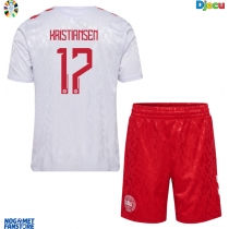 Danska Victor Kristiansen #17 Gostujuci Dres za djecu EP 2024 Kratak Rukav (+ Kratke hlače)